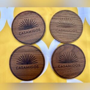 Casamigo’s Tequila‎ Brand Wood Coasters set of 4 ~ George Clooney